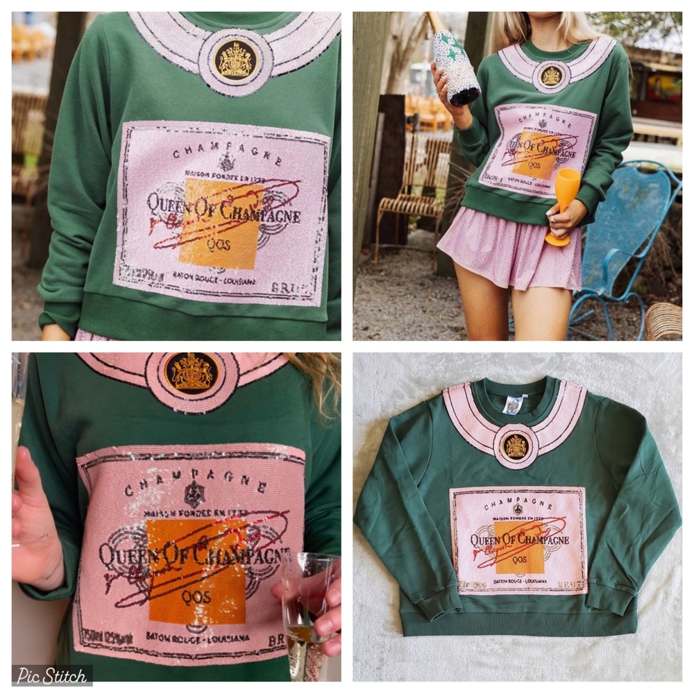 Queen of Sparkles  Queen of Champagne sweatshirt